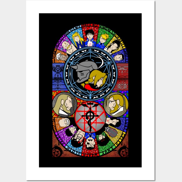 Fullmetal Alchemist Stained Glass Wall Art by KewlZidane